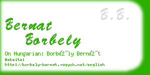 bernat borbely business card